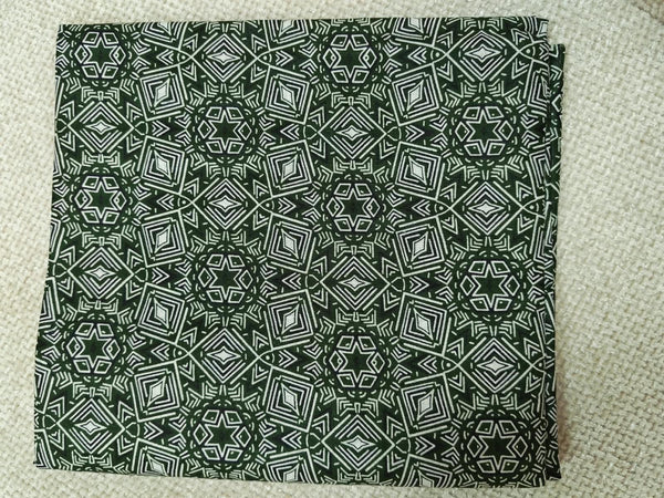 Emerald Geometric Print Cotton Fabric
